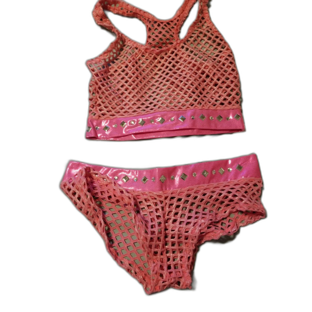 Diamond Foil Mesh Bootie Set (o/s)